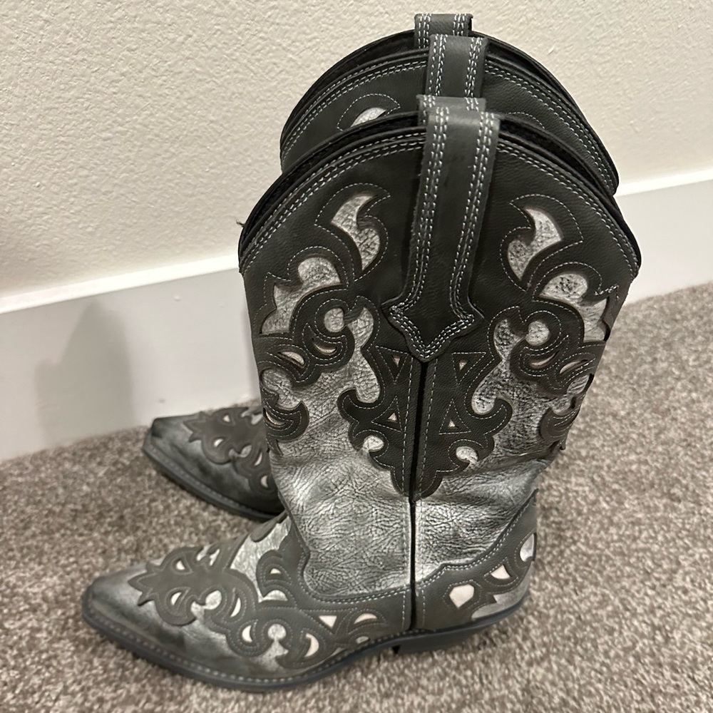 Grey Cowboy Boots for Women